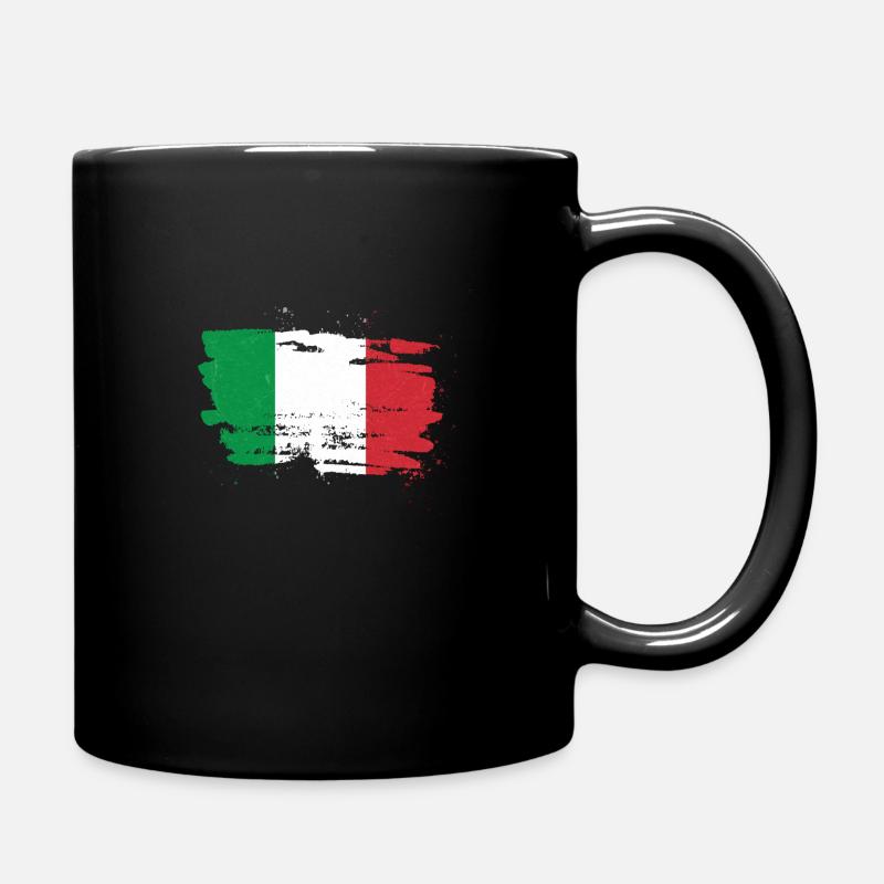 Vintage Italien Flagge - Tasse einfarbig - Schwarz
