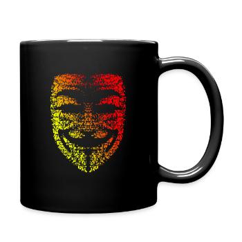 Guy Fawkes Maske - Tasse einfarbig - Schwarz - Rechts