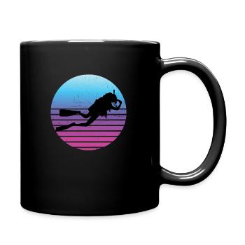 Diving Divers Diving Scuba Diving Scuba Divers - Full Colour Mug - black - Right