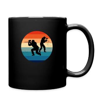 Damen Paintballspielen Paintballspieler Paintball - Tasse einfarbig - Schwarz - Rechts