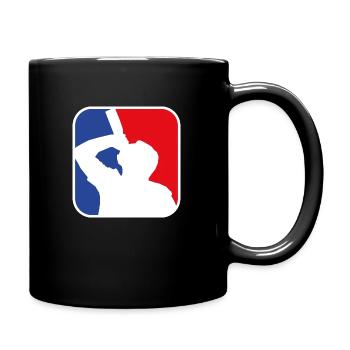 Saufsport LOGO - Tasse einfarbig - Schwarz - Rechts
