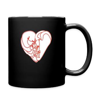 heart - Tasse einfarbig - Schwarz - Rechts