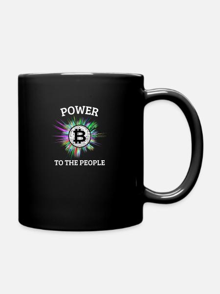 Bitcoin la monnaie du peuple. Le pouvoir au peuple - Mug uni - noir