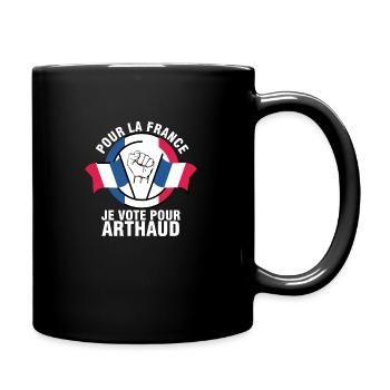 Je Vote Pour Arthaud - Nathalie Arthaud - Mug uni - noir - Droite