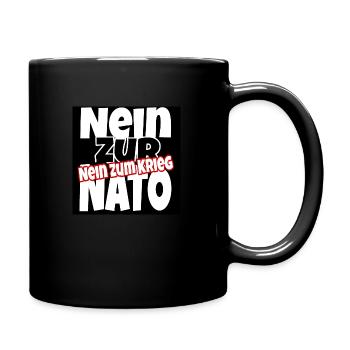 Frieden - Tasse einfarbig - Schwarz - Rechts