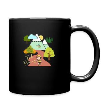 Trail trail running mountain - Full Colour Mug - black - Right