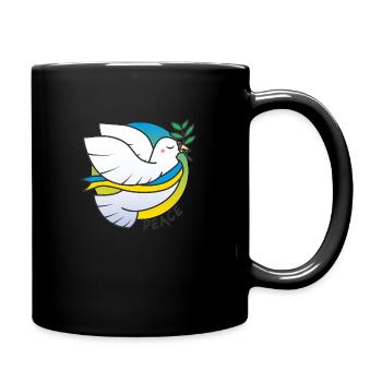 Friedenstaube Peace - Tasse einfarbig - Schwarz - Rechts