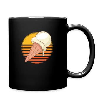 Retro Vintage Ice Cream T-Shirt - Full Colour Mug - black - Right
