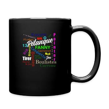 Pétanque Homme Femme Cadeau humoristique Boulistes - Mug uni - noir - Droite