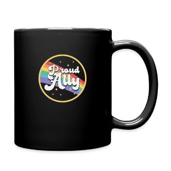 Proud Ally - Tasse einfarbig - Schwarz - Rechts