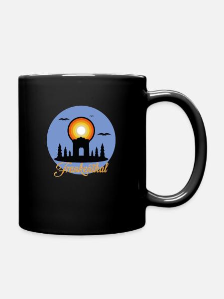 Frankenthal Retro Motiv - Tasse einfarbig - Schwarz