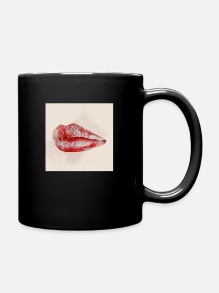kiss - Tasse einfarbig - Schwarz