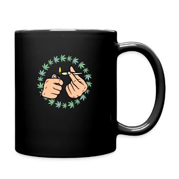 Weed - Tasse einfarbig - Schwarz - Rechts