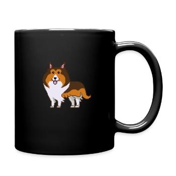 Schottischer Schäferhund, Scotch collie - Tasse einfarbig - Schwarz - Rechts