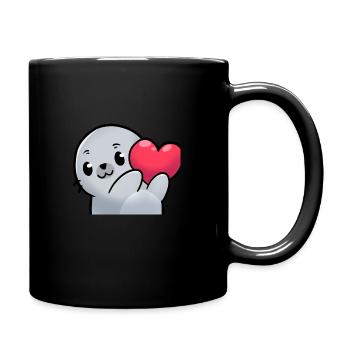 MuggelRobbeLykiepTwitchHeart - Tasse einfarbig - Schwarz - Rechts