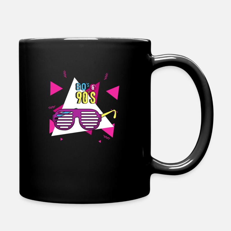 Vintage Year 80's 90's - Full Colour Mug - black