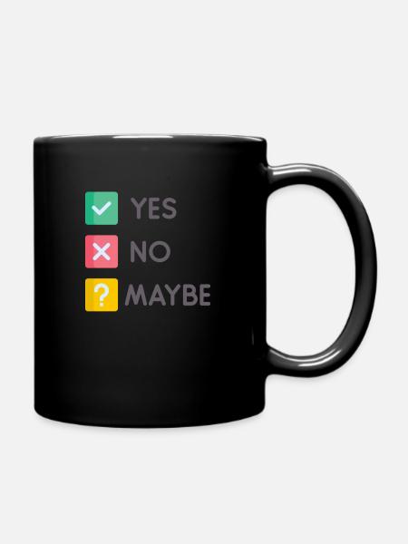 Fragen und Antworten - Tasse einfarbig - Schwarz