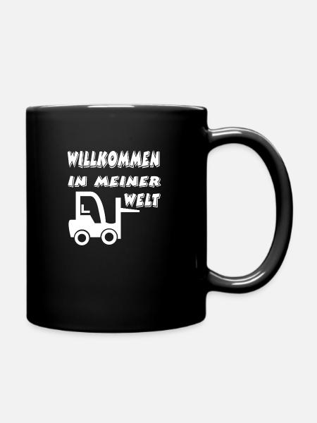 Gabelstapler - Tasse einfarbig - Schwarz
