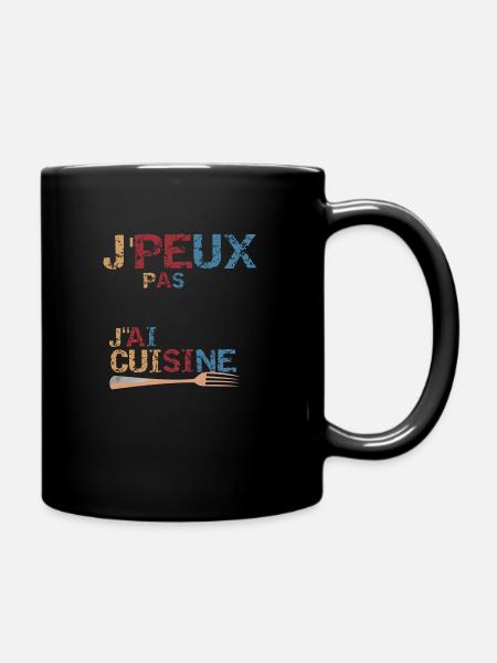 J'peux pas j'ai cuisine - Mug uni - noir