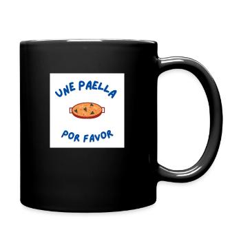 Une paella por favor - Mug uni - noir - Droite