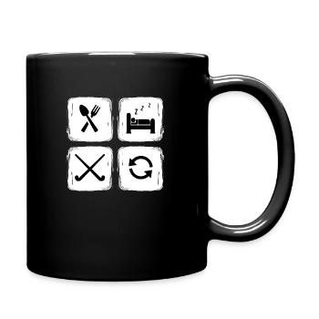 feldhockey hockey hockey répétition - Mug uni - noir - Droite