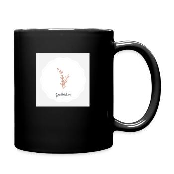Goldchen Pflanze - Tasse einfarbig - Schwarz - Rechts