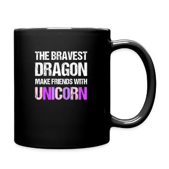 Friends Dragon Unicorn Unicorn Lovers - Full Colour Mug - black - Right