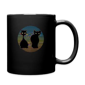 Cats - Full Colour Mug - black - Right