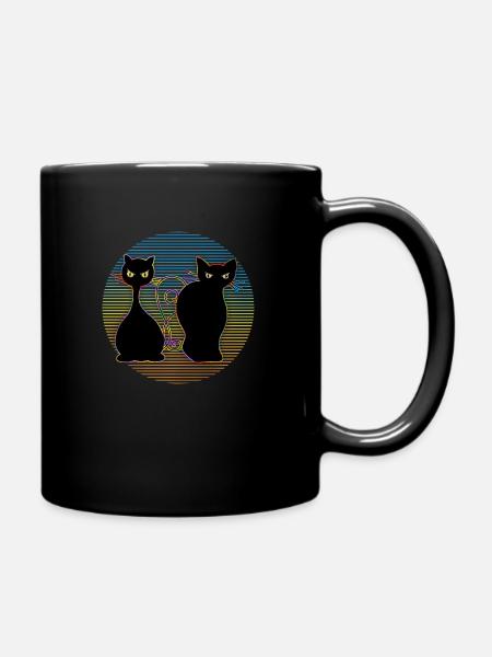 Cats - Full Colour Mug - black