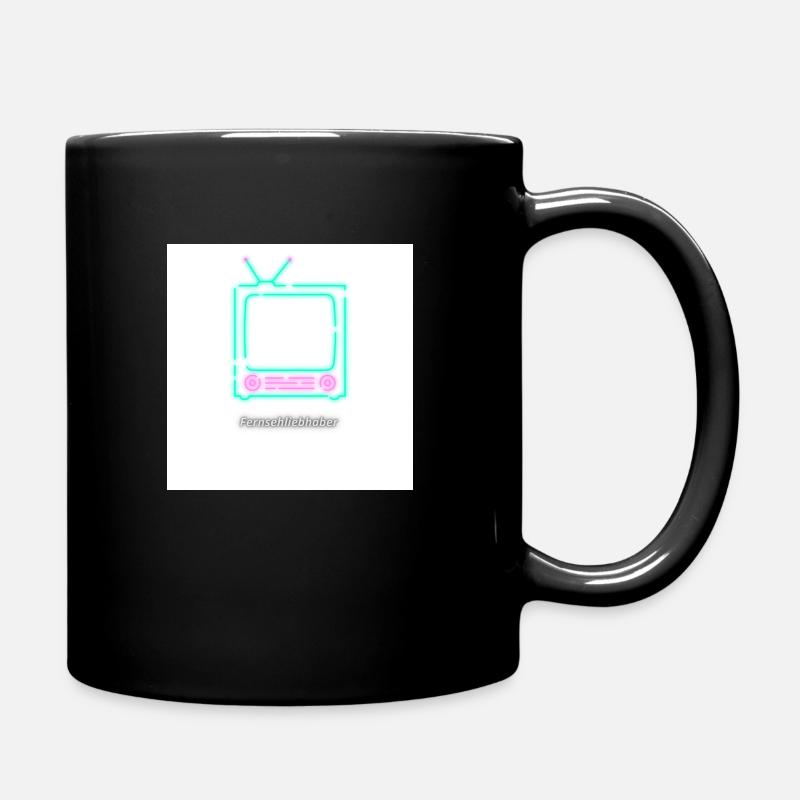 Fernsehliebhaber - Tasse einfarbig - Schwarz