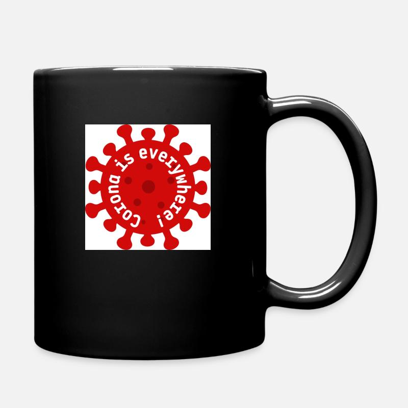 Corona is everywhere - Full Colour Mug - black