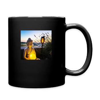 Buddha - Tasse einfarbig - Schwarz - Rechts