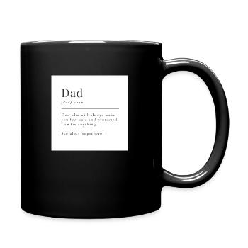 Dad - Superhero simple Design - Tasse einfarbig - Schwarz - Rechts