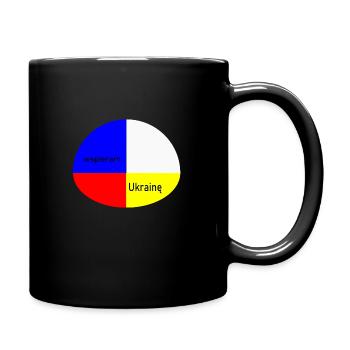 Je soutiens l’Ukraine - Mug uni - noir - Droite