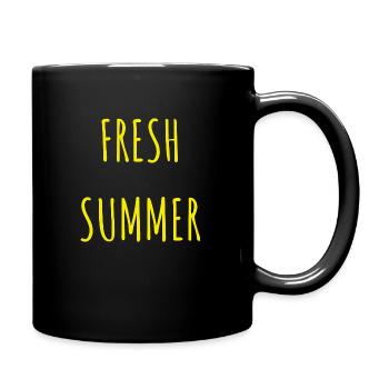 FRESH SUMMER été mer océan - Mug uni - noir - Droite