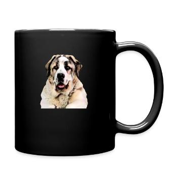 Spanischer Mastiff - Tasse einfarbig - Schwarz - Rechts