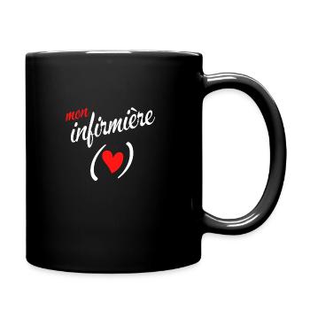 j'aime mon infirmière - Mug uni - noir - Droite