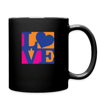 Love WordPlay art original 6 - Mug uni - noir - Droite