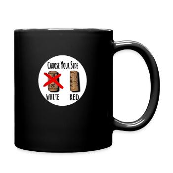 The choice between two caps - Full Colour Mug - black - Right