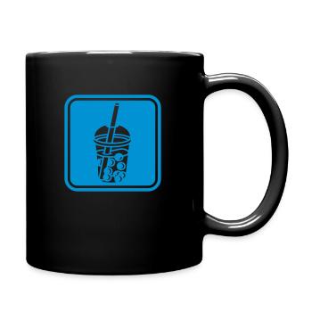 Button Shield Bubble Tea - Full Colour Mug - black - Right