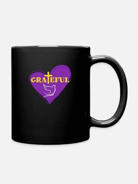 Grateful Heart - Full Colour Mug - black