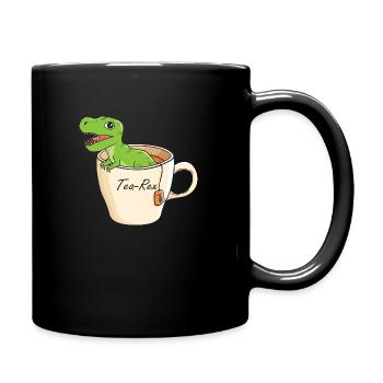 Tea-Rex Süßer T Rex Dinosaur Dino Tee Liebhaber - Tasse einfarbig - Schwarz - Rechts