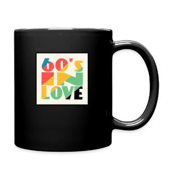 60's in Love - Tasse einfarbig - Schwarz - Rechts