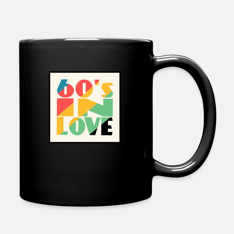 60's in Love - Tasse einfarbig - Schwarz