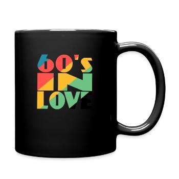 60's in Love - Tasse einfarbig - Schwarz - Rechts