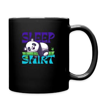 great sleeping shirt with panda bear - Full Colour Mug - black - Right
