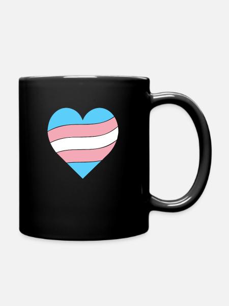 Transgender Herz | Pride - Tasse einfarbig - Schwarz
