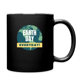 Earth Day - Tasse einfarbig - Schwarz - Rechts
