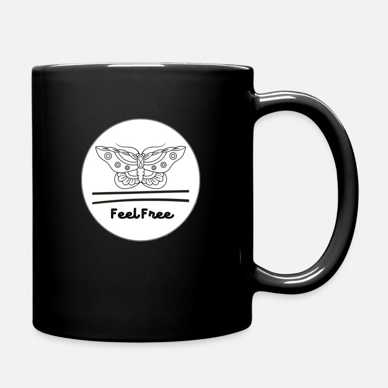 NachtfalterFeel Free - Tasse einfarbig - Schwarz