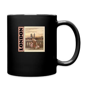 London - Schöner Blick von einer Brücke - Tasse einfarbig - Schwarz - Rechts